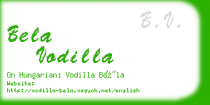 bela vodilla business card